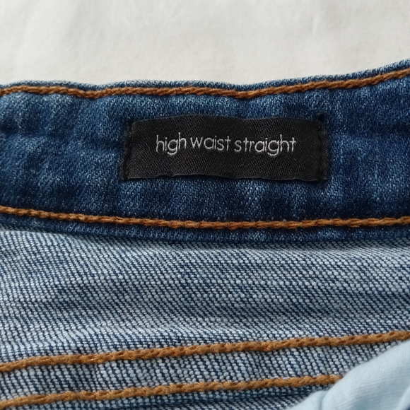 Ella Moss Jeans High Waist Straight Cropped Stretch 8/29 Juniors Cotton Dark - Picture 9 of 11